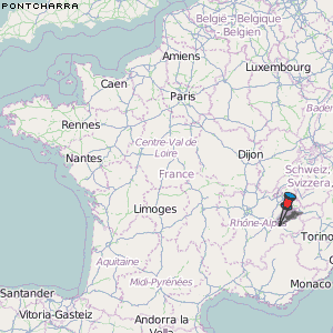 Pontcharra Karte Frankreich