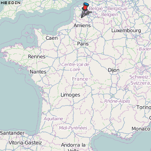 Hesdin Karte Frankreich