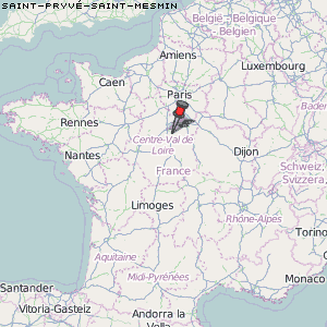 Saint-Pryvé-Saint-Mesmin Karte Frankreich