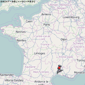 Saint-Gély-du-Fesc Karte Frankreich