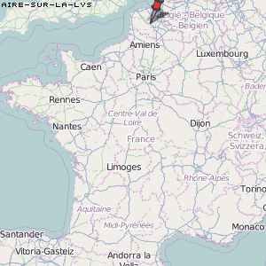 Aire-sur-la-Lys Karte Frankreich