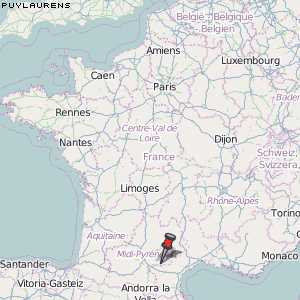Puylaurens Karte Frankreich