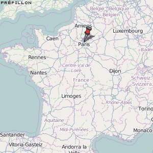 Frépillon Karte Frankreich