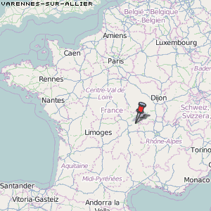 Varennes-sur-Allier Karte Frankreich
