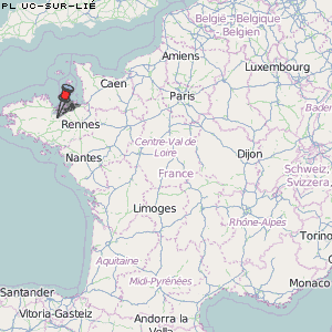 Plœuc-sur-Lié Karte Frankreich