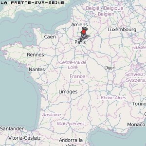 La Frette-sur-Seine Karte Frankreich