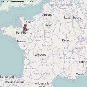 Thorigné-Fouillard Karte Frankreich