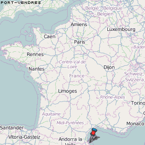 Port-Vendres Karte Frankreich