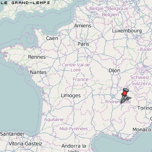 Le Grand-Lemps Karte Frankreich