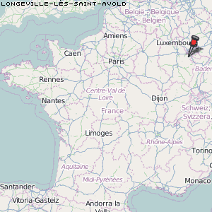 Longeville-lès-Saint-Avold Karte Frankreich