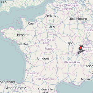 Gex Karte Frankreich
