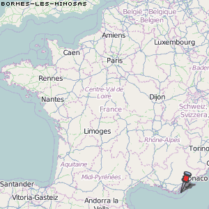 Bormes-les-Mimosas Karte Frankreich