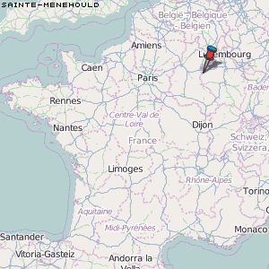 Sainte-Menehould Karte Frankreich