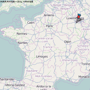 Marange-Silvange Karte Frankreich