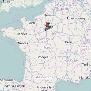 Lèves Karte Frankreich