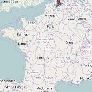 Linselles Karte Frankreich
