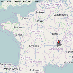 Saint-Romain-de-Jalionas Karte Frankreich