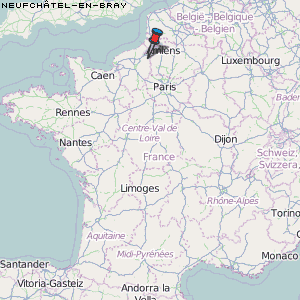 Neufchâtel-en-Bray Karte Frankreich