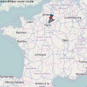 Asnières-sur-Oise Karte Frankreich
