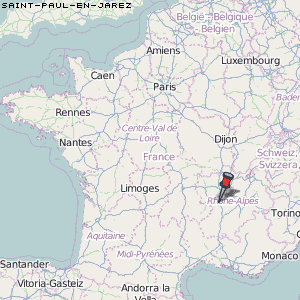Saint-Paul-en-Jarez Karte Frankreich