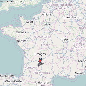 Monflanquin Karte Frankreich