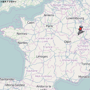 Xertigny Karte Frankreich