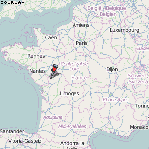 Courlay Karte Frankreich