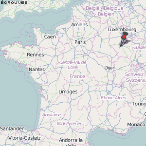 Écrouves Karte Frankreich