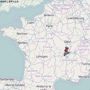 Amplepuis Karte Frankreich