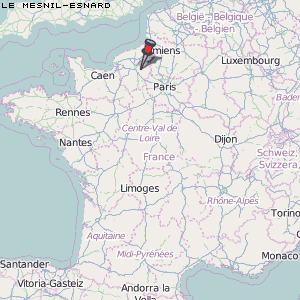 Le Mesnil-Esnard Karte Frankreich