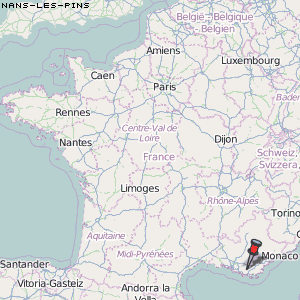 Nans-les-Pins Karte Frankreich
