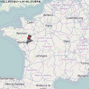 Villedieu-la-Blouère Karte Frankreich