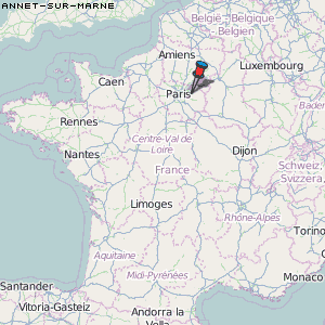 Annet-sur-Marne Karte Frankreich