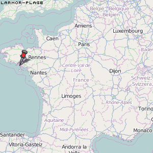 Larmor-Plage Karte Frankreich