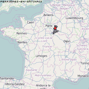 Ferrières-en-Gâtinais Karte Frankreich