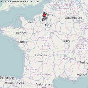 Romilly-sur-Andelle Karte Frankreich