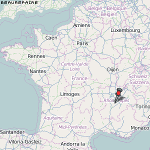 Beaurepaire Karte Frankreich