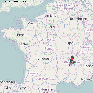 Saint-Vallier Karte Frankreich