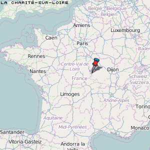 La Charité-sur-Loire Karte Frankreich