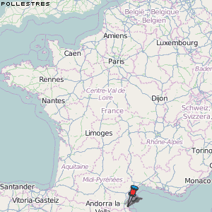 Pollestres Karte Frankreich