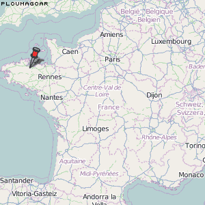 Ploumagoar Karte Frankreich
