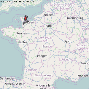 Agon-Coutainville Karte Frankreich