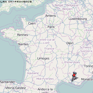 Lançon-Provence Karte Frankreich