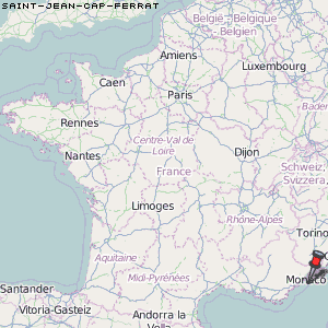 Saint-Jean-Cap-Ferrat Karte Frankreich
