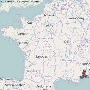 Auribeau-sur-Siagne Karte Frankreich