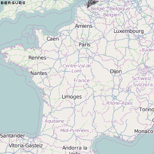 Bergues Karte Frankreich