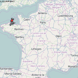 Louargat Karte Frankreich