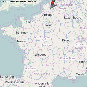Vendin-lès-Béthune Karte Frankreich
