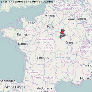 Saint-Georges-sur-Baulche Karte Frankreich