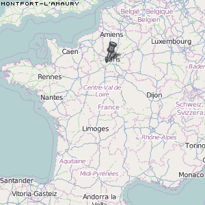 Montfort-l'Amaury Karte Frankreich